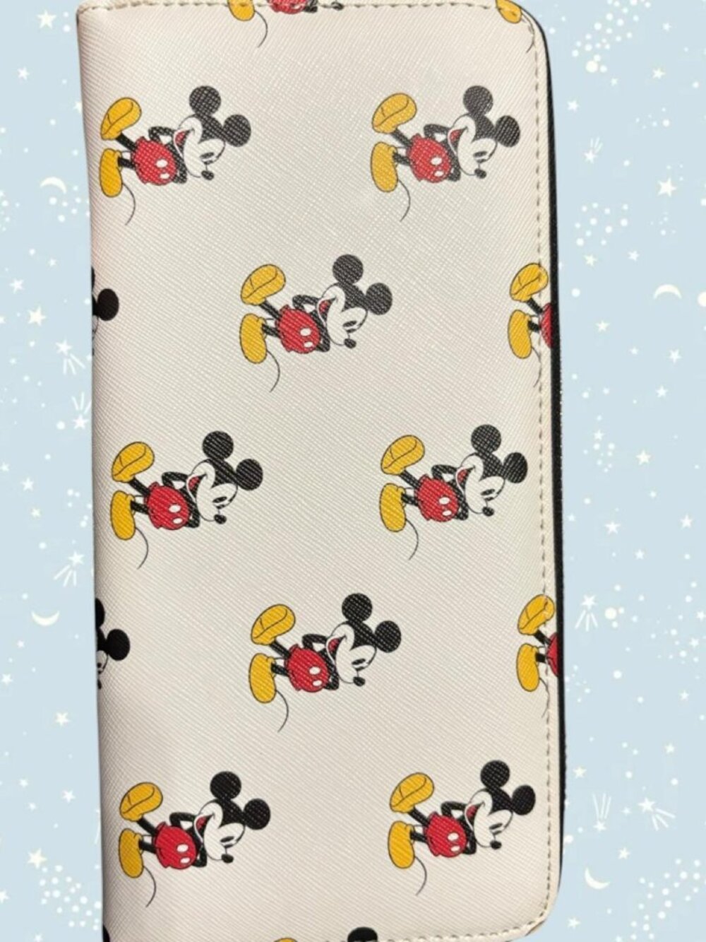 Classic Mickey Mouse all over print Loungefly heart tag zip around wallet